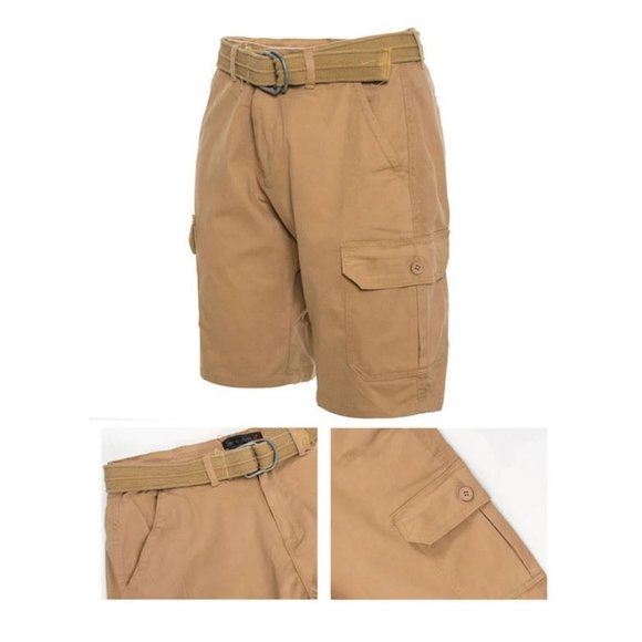 FTLA Shorts Men Cargo Shorts With Belt Relaxed Fit Through
